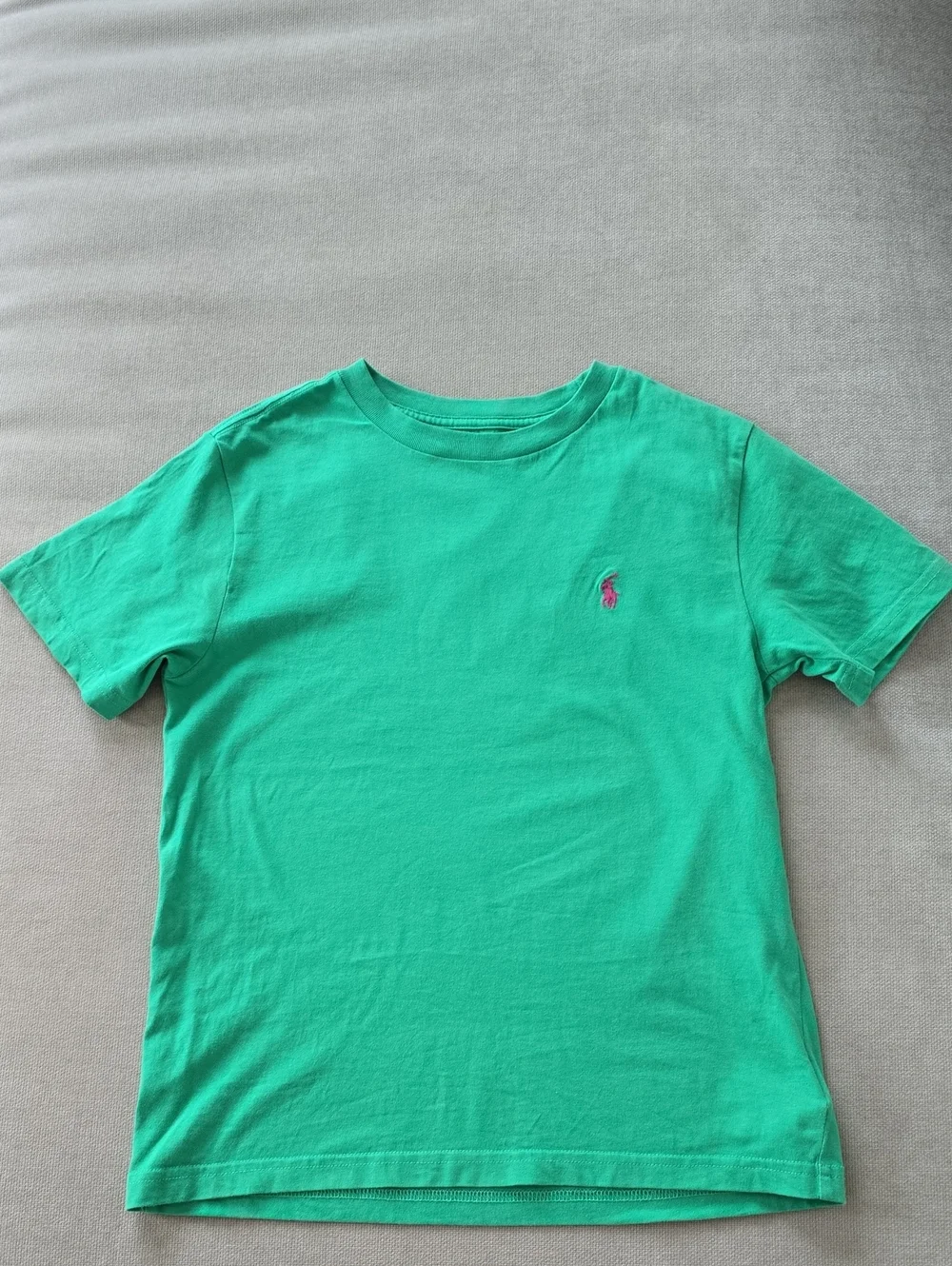 Polo by Ralph Lauren Bright Green Short Sleeve Tee with Pink Pony